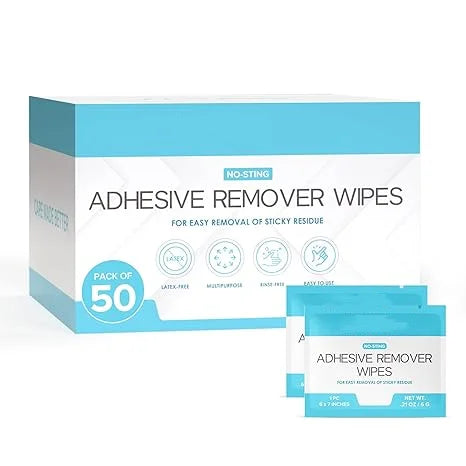 Hypoallergenic Adhesive Remover Wipes